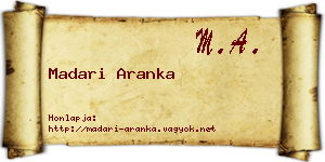Madari Aranka névjegykártya